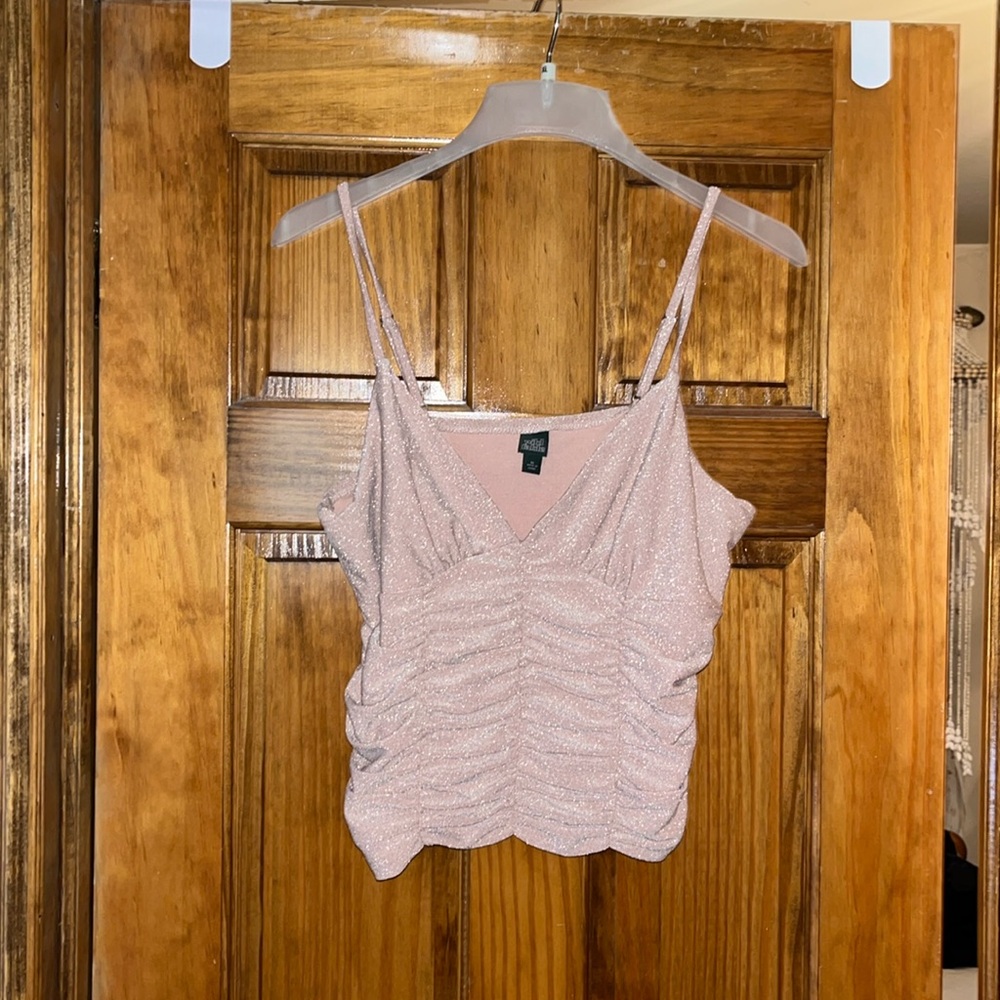 Wild fable peach sparkly tank top blouse